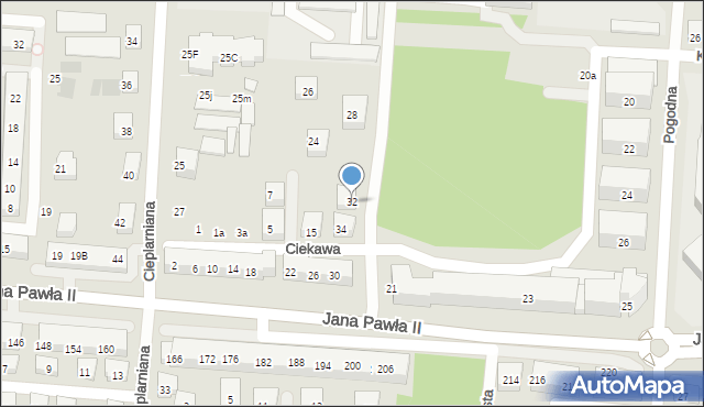 Warszawa, Jeździecka, 32, mapa Warszawy