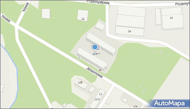 Wiechlice, Jesionowa, 3b/5, mapa Wiechlice