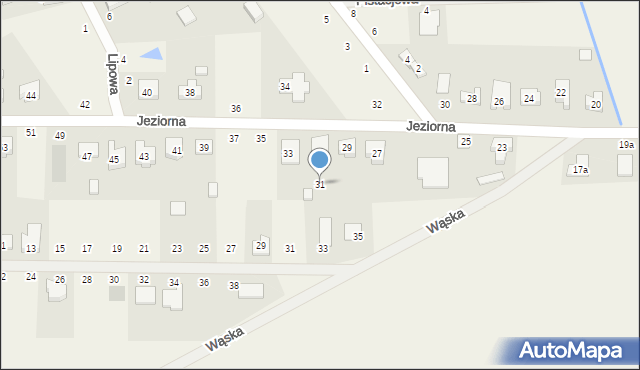 Więckowice, Jeziorna, 31, mapa Więckowice