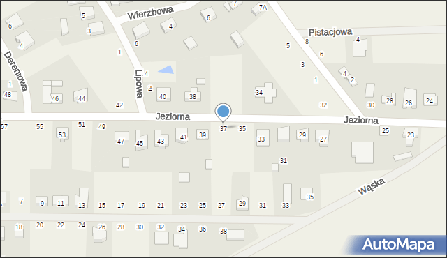 Więckowice, Jeziorna, 37, mapa Więckowice