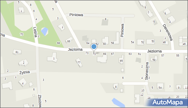 Więckowice, Jeziorna, 71, mapa Więckowice