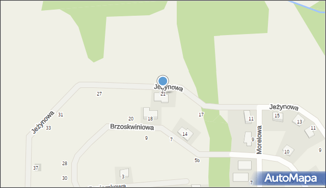 Wieszowa, Jeżynowa, 21, mapa Wieszowa