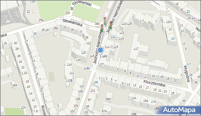 Wrocław, Jedności Narodowej, 118e, mapa Wrocławia