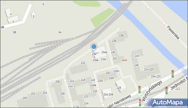 Wrocław, Jedności Narodowej, 234, mapa Wrocławia