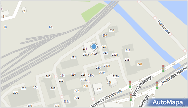 Wrocław, Jedności Narodowej, 234c, mapa Wrocławia