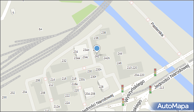 Wrocław, Jedności Narodowej, 242, mapa Wrocławia