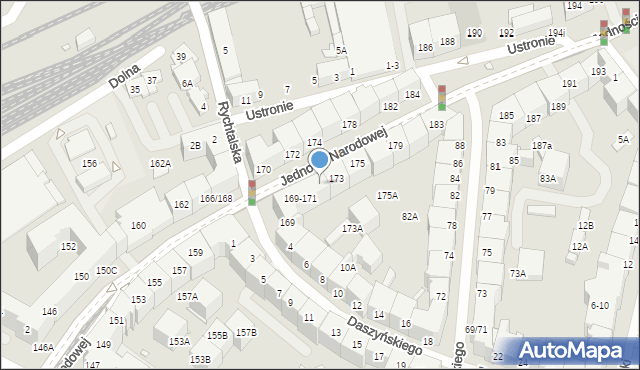 Wrocław, Jedności Narodowej, 171, mapa Wrocławia