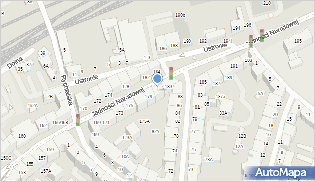 Wrocław, Jedności Narodowej, 181, mapa Wrocławia