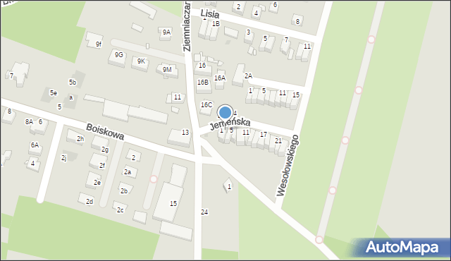 Wrocław, Jemeńska, 3, mapa Wrocławia