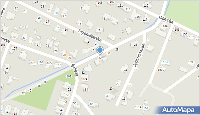 Wrocław, Jędrzejowska, 32, mapa Wrocławia