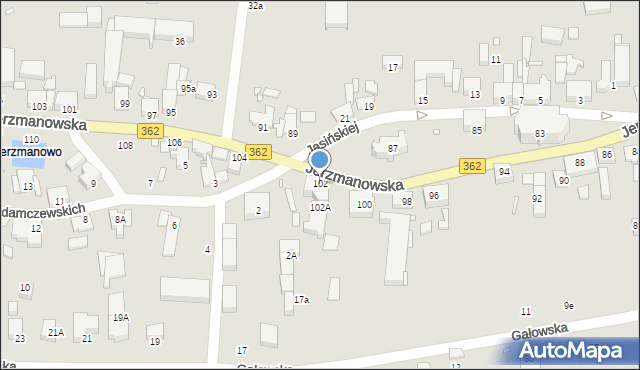 Wrocław, Jerzmanowska, 102, mapa Wrocławia