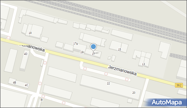 Wrocław, Jerzmanowska, 17, mapa Wrocławia