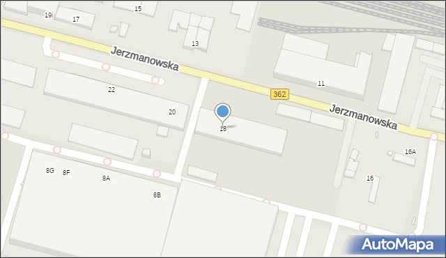Wrocław, Jerzmanowska, 18, mapa Wrocławia