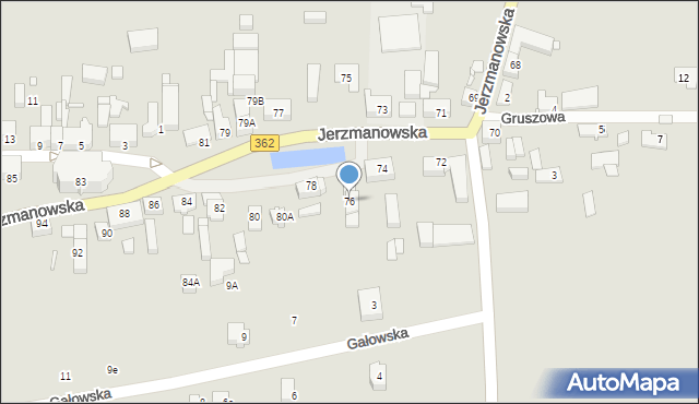 Wrocław, Jerzmanowska, 76, mapa Wrocławia