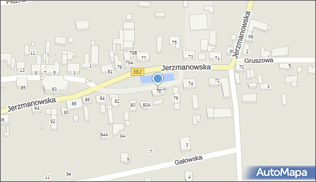 Wrocław, Jerzmanowska, 78, mapa Wrocławia
