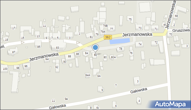 Wrocław, Jerzmanowska, 82, mapa Wrocławia