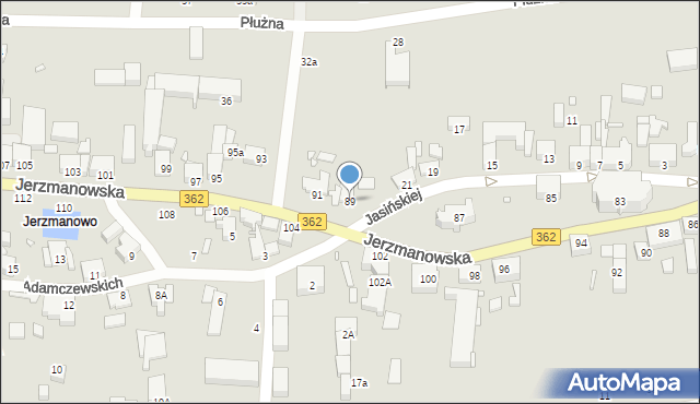 Wrocław, Jerzmanowska, 89, mapa Wrocławia