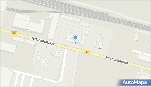 Wrocław, Jerzmanowska, 9, mapa Wrocławia