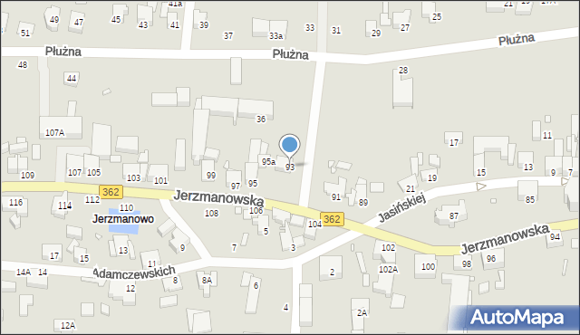 Wrocław, Jerzmanowska, 93, mapa Wrocławia