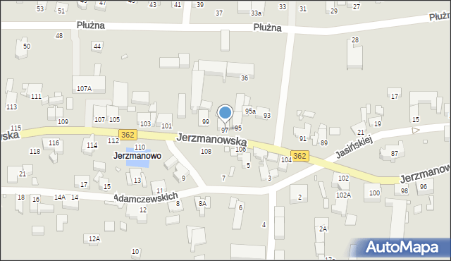 Wrocław, Jerzmanowska, 97, mapa Wrocławia