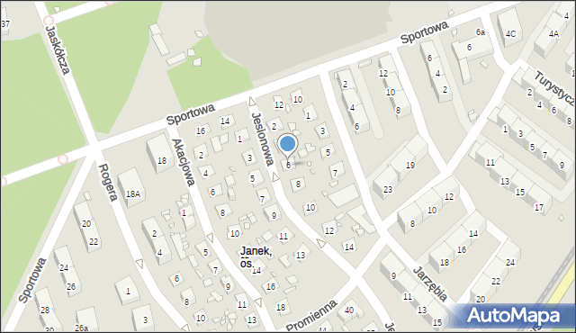 Zabrze, Jesionowa, 6, mapa Zabrza