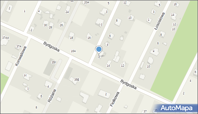 Zamość, Jesiotrowa, 2, mapa Zamościa