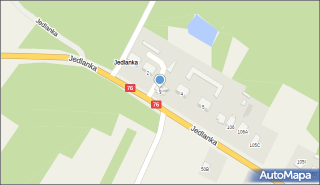 Zastawie, Jedlanka, 3, mapa Zastawie