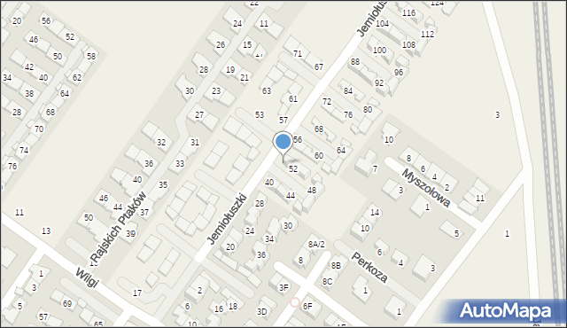 Zgorzała, Jemiołuszki, 54, mapa Zgorzała