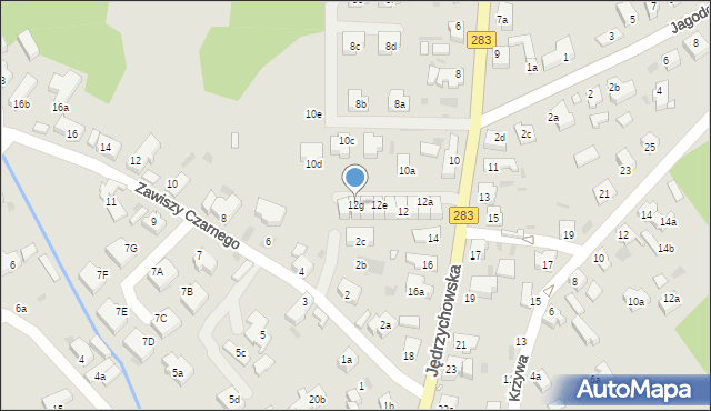 Zielona Góra, Jędrzychowska, 12g, mapa Zielona Góra