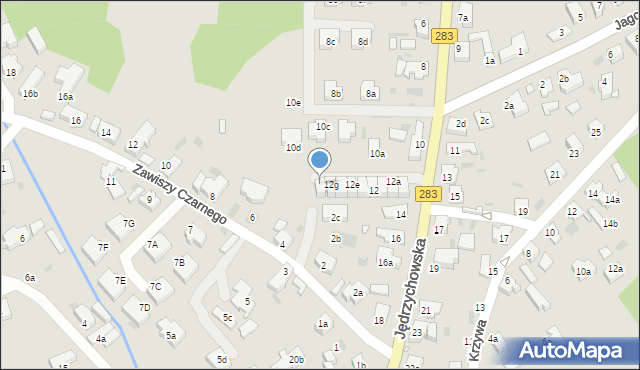 Zielona Góra, Jędrzychowska, 12h, mapa Zielona Góra