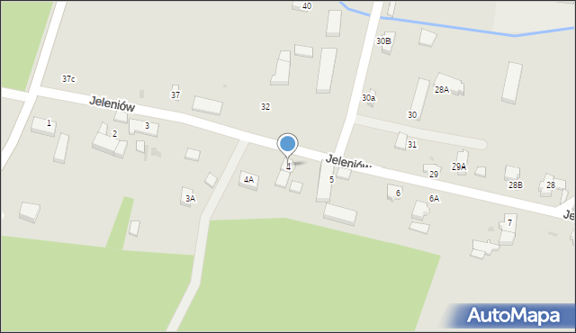 Zielona Góra, Jeleniów, 4, mapa Zielona Góra