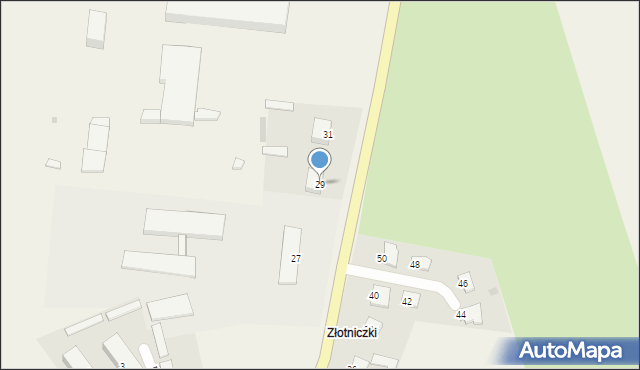Złotniki Kujawskie, Jęczmienna, 29, mapa Złotniki Kujawskie