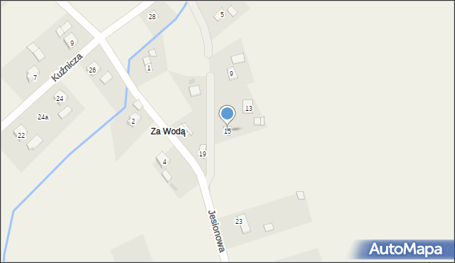 Zręcin, Jesionowa, 15, mapa Zręcin