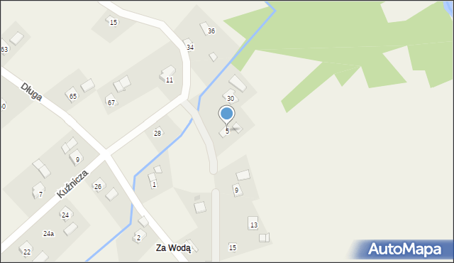 Zręcin, Jesionowa, 5, mapa Zręcin