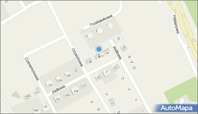 Bartąg, Jodłowa, 36, mapa Bartąg
