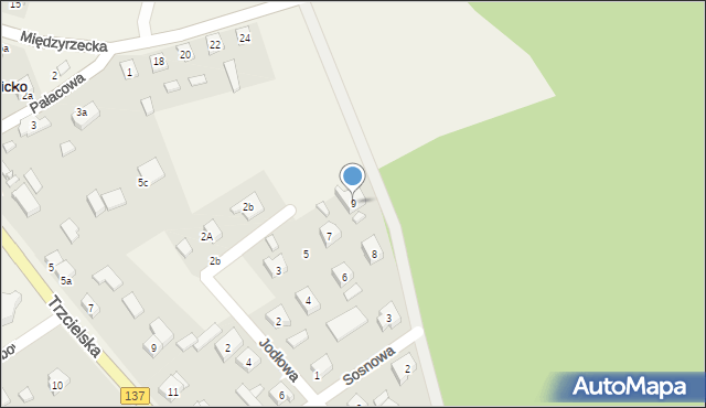 Bobowicko, Jodłowa, 9, mapa Bobowicko