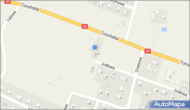 Brzozówka, Jodłowa, 3, mapa Brzozówka