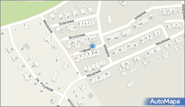 Chodzież, Jodłowa, 3, mapa Chodzież