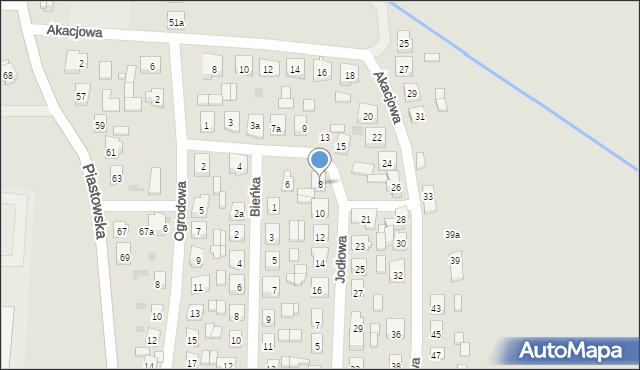 Dobrodzień, Jodłowa, 8, mapa Dobrodzień