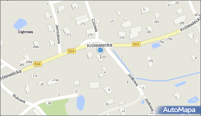 Elbląg, Jodłowa, 2, mapa Elbląga