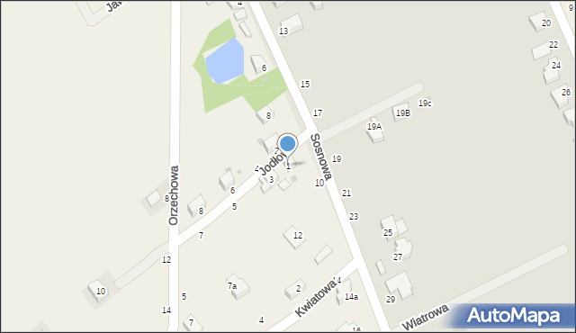 Gęsiniec, Jodłowa, 1, mapa Gęsiniec