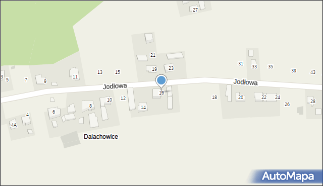 Głębowice, Jodłowa, 16, mapa Głębowice