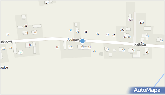 Głębowice, Jodłowa, 22, mapa Głębowice