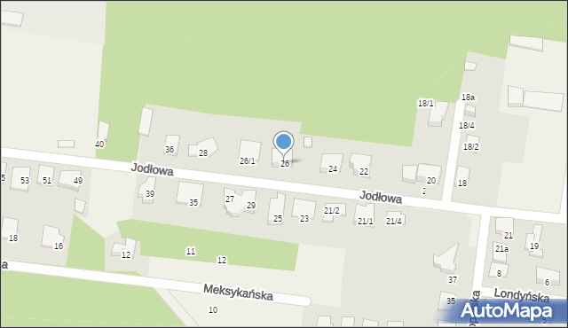 Grabówka, Jodłowa, 26, mapa Grabówka