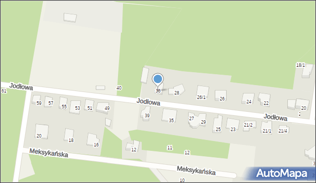 Grabówka, Jodłowa, 36, mapa Grabówka