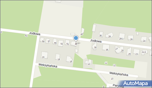 Grabówka, Jodłowa, 49, mapa Grabówka