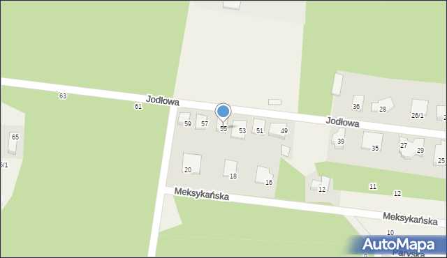 Grabówka, Jodłowa, 55, mapa Grabówka