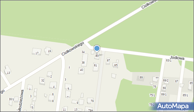 Grabówka, Jodłowa, 83, mapa Grabówka