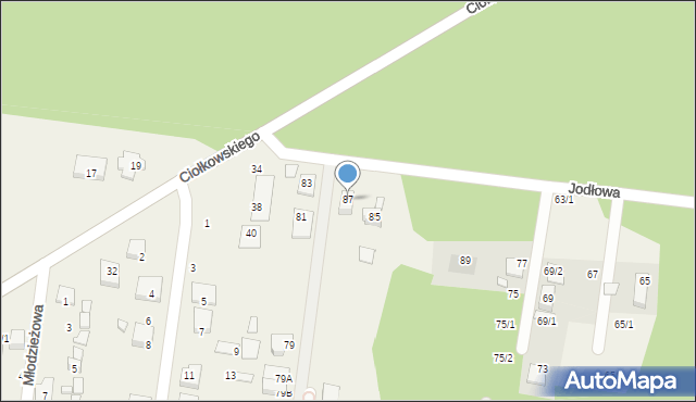 Grabówka, Jodłowa, 87, mapa Grabówka