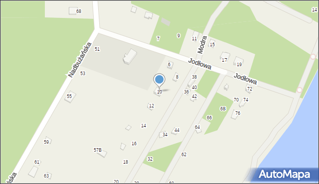 Gulczewo, Jodłowa, 10, mapa Gulczewo